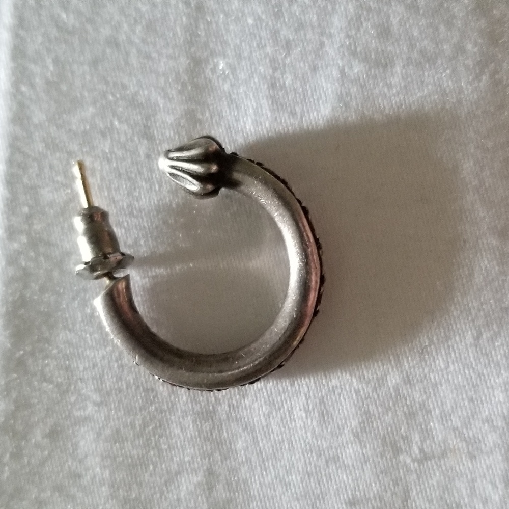 Pair of Rare Chrome Hearts ruby hoop earrings. 100% Authentic!! - Picture 2 of 3